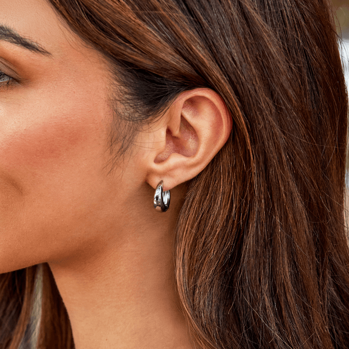 Audrey Silver Hoops